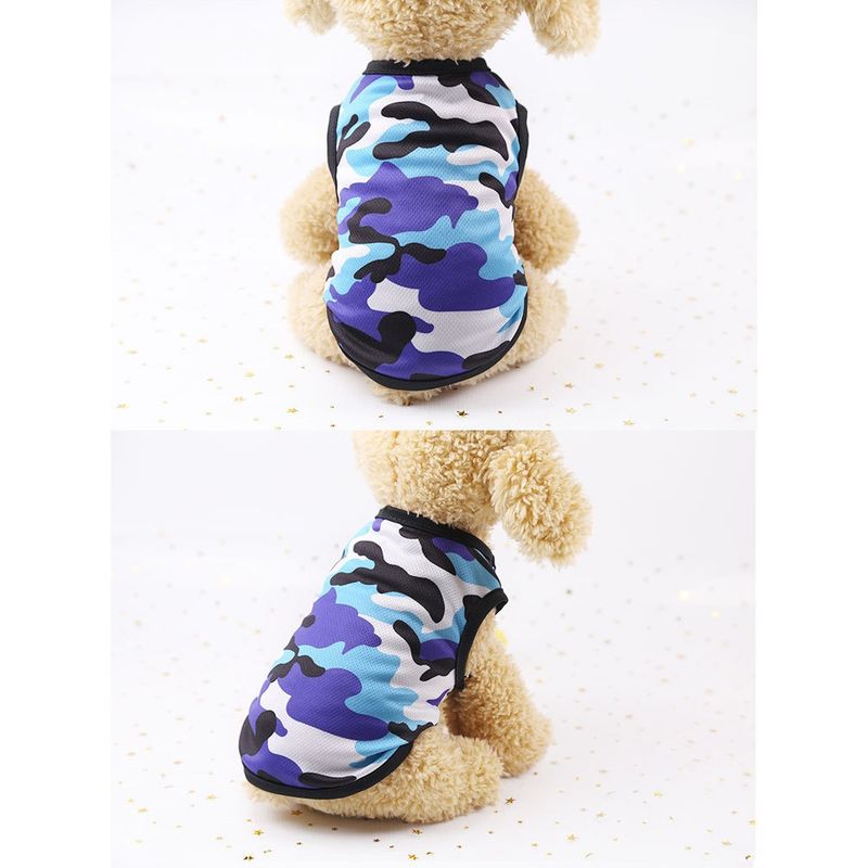 GENERICO - Polera para Mascota Perro Camuflado color Azul Talla S