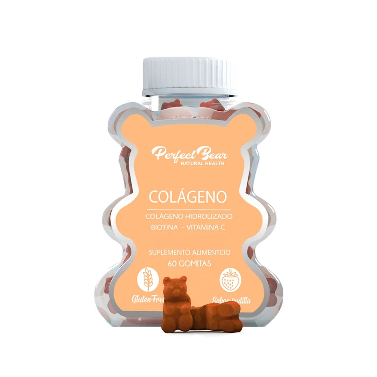 Perfect Bear - Colágeno Hidrolizado, Perfect Bear, 60 Gomitas.