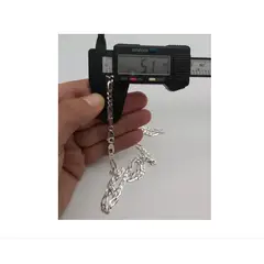 GENERICO - Cadena Hombre Estilo Cartier Corta 50 Cm Plata Italiana 925