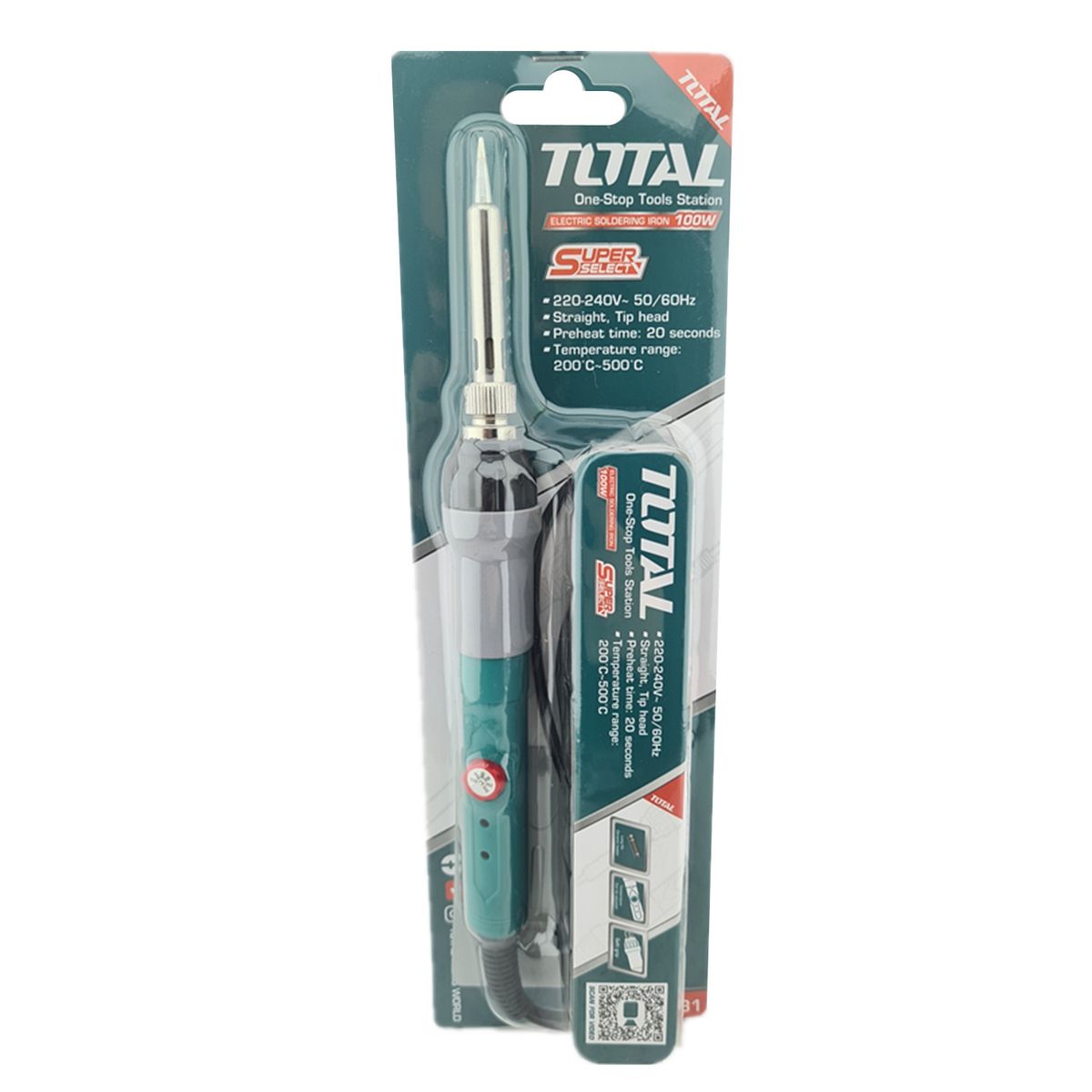TOTAL TOOLS - Cautin Tipo Lapiz P Soldar Temperatura Regulable 100w Total
