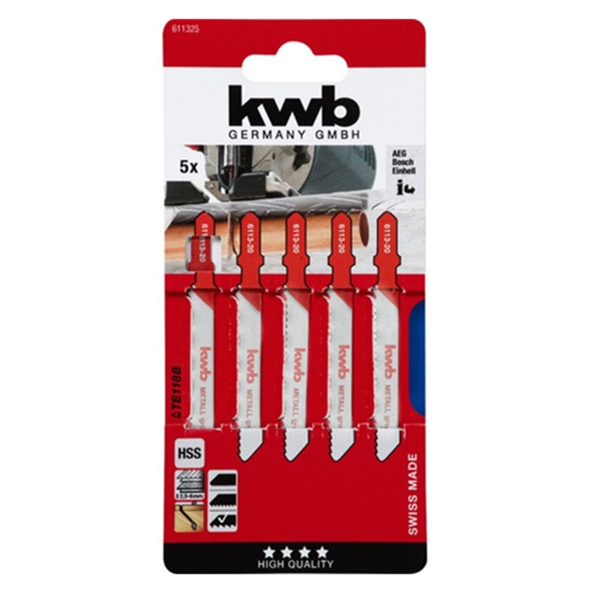 KWB - Set Repuesto Hoja Para Sierra Caladora 5 Pcs Kwb 611325