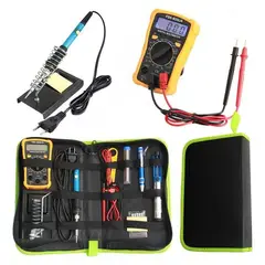 GENERICO - Kit Eléctrico Cautín 60w Regulable 17 Accesorios
