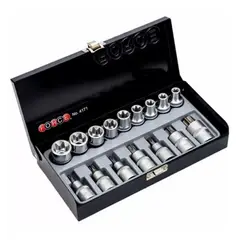 FORCE - Juego de Dados Torx de 1/2 - 16 Piezas m/h)