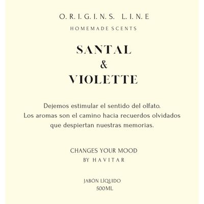 Imagen 2 del producto Jabón Líquido Vidrio 500 ML Santal & Violette