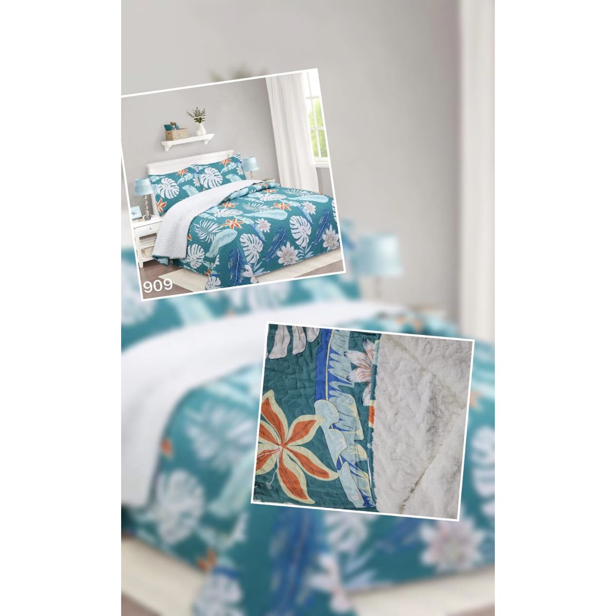 ANGELES DEL HOGAR - Cubrecama Quilt con Chiporro Plaza y Media