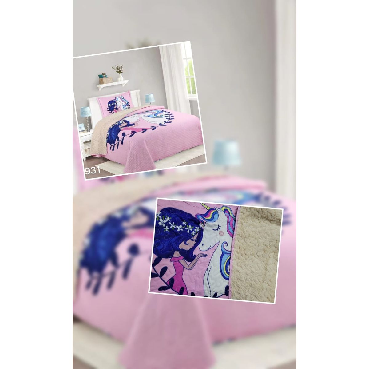 ANGELES DEL HOGAR - Cubrecama Quilt con Chiporro Plaza y Media