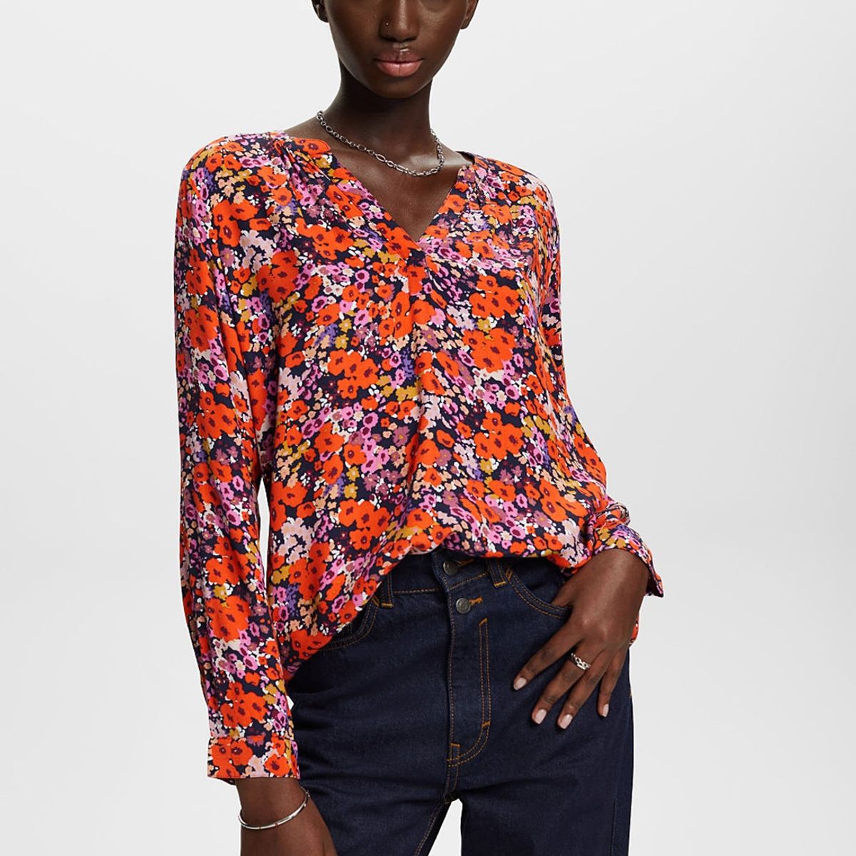 ESPRIT - Blusa Con Diseño Floral Mujer Esprit ESPRIT