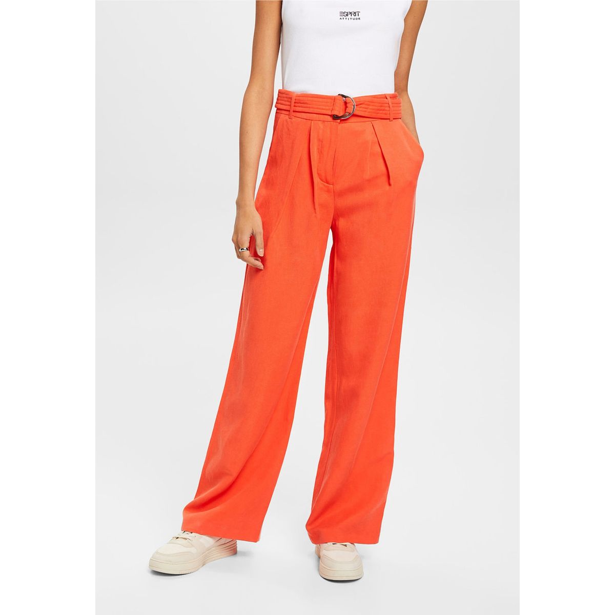 ESPRIT - Pantalones Anchos De Tiro Alto Mujer Esprit ESPRIT