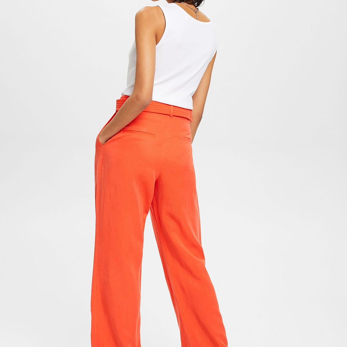 ESPRIT - Pantalones Anchos De Tiro Alto Mujer Esprit ESPRIT