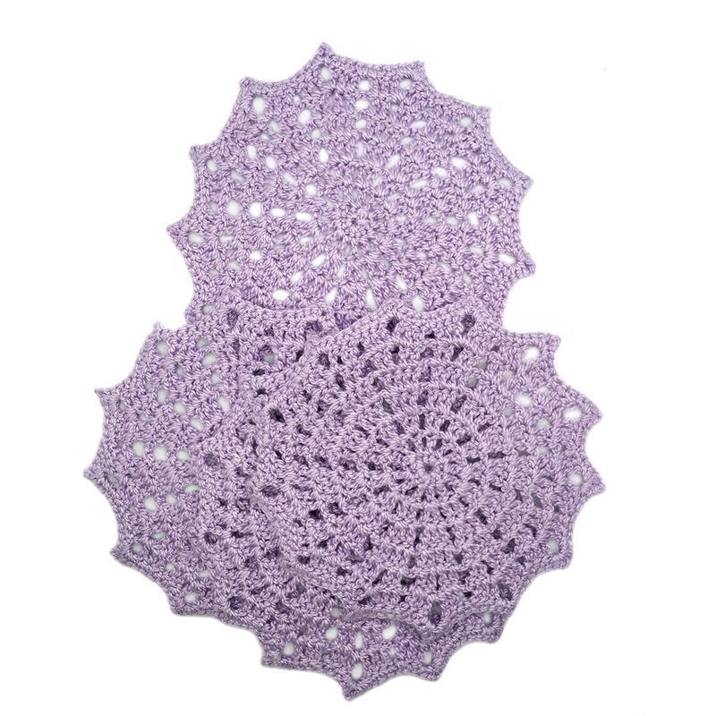 GENERICO - Set posavasos crochet lila Jardín del Este