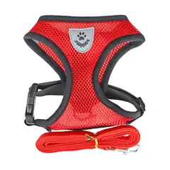GENERICO - Arnés Reflectante y Correa para Perros Mascotas Rojo Talla M