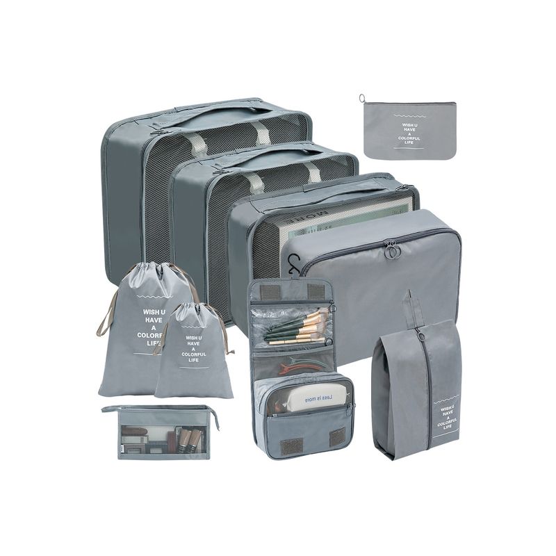 GENERICO - Set 10 Bolsas Organizadora De Maletas Para Viaje Impermeable