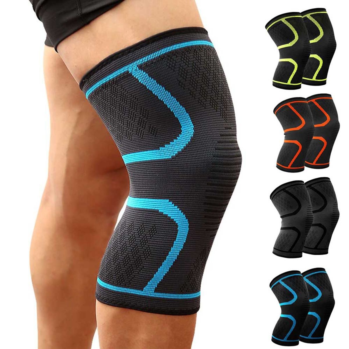 EVERSO - Rodillera Deportiva Ortopédica Soporte Cobre Artritis Un Par  Azul L