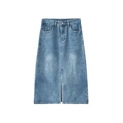 BLWOENS - Falda vaquero casual para mujeres