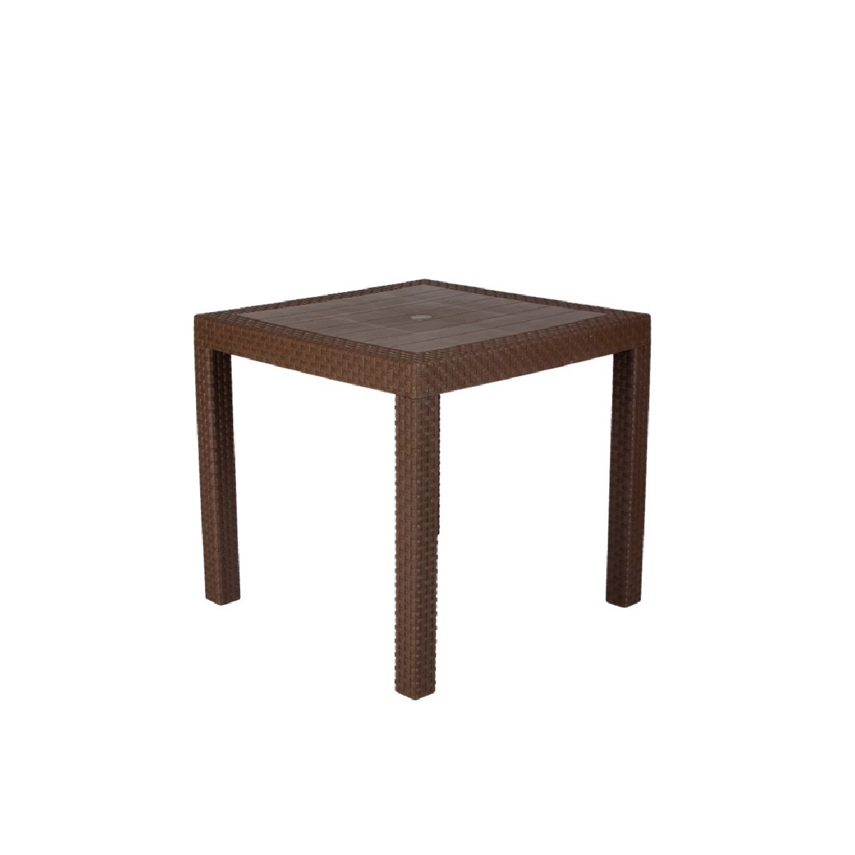 GENERICO - MESA RATAN MARRÓN 73X73CM