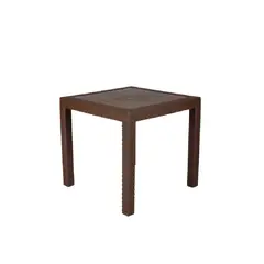 GENERICO - MESA RATAN MARRÓN 73X73CM