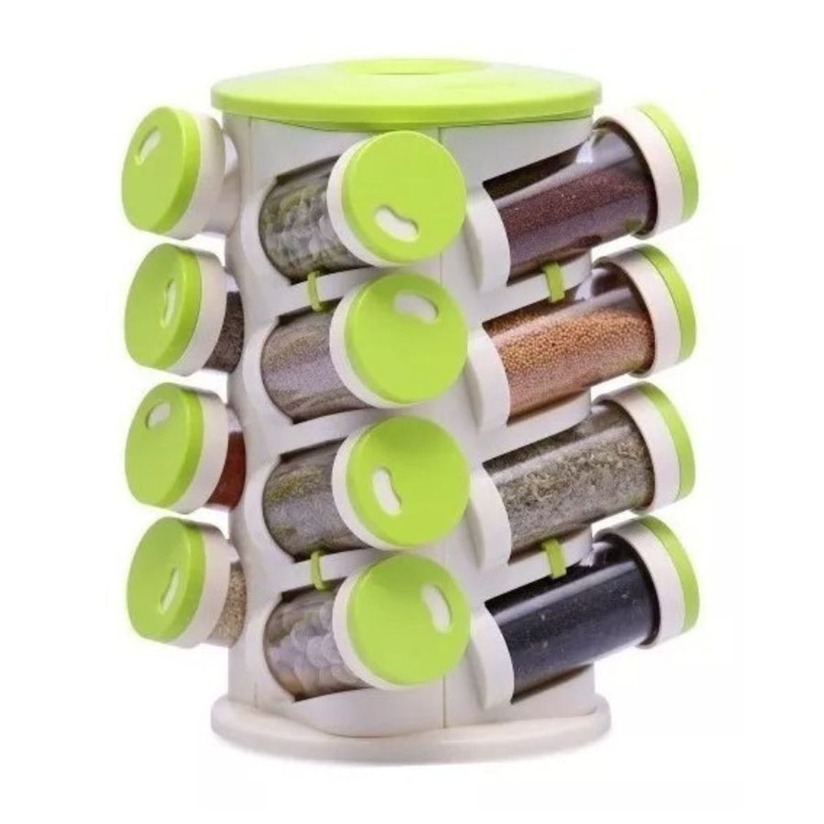 GENERICO - Especiero Giratorio Spice Rack De 16 Piezas Con Tapas Pop-up