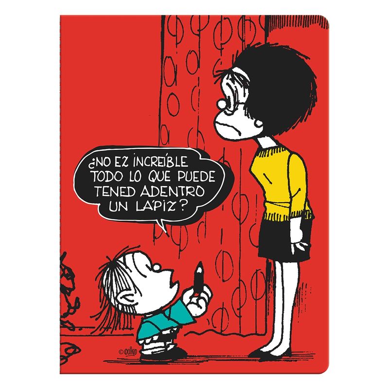 GENERICO - Libreta Tapa Blanda Mediana Mamá de Mafalda con Guille
