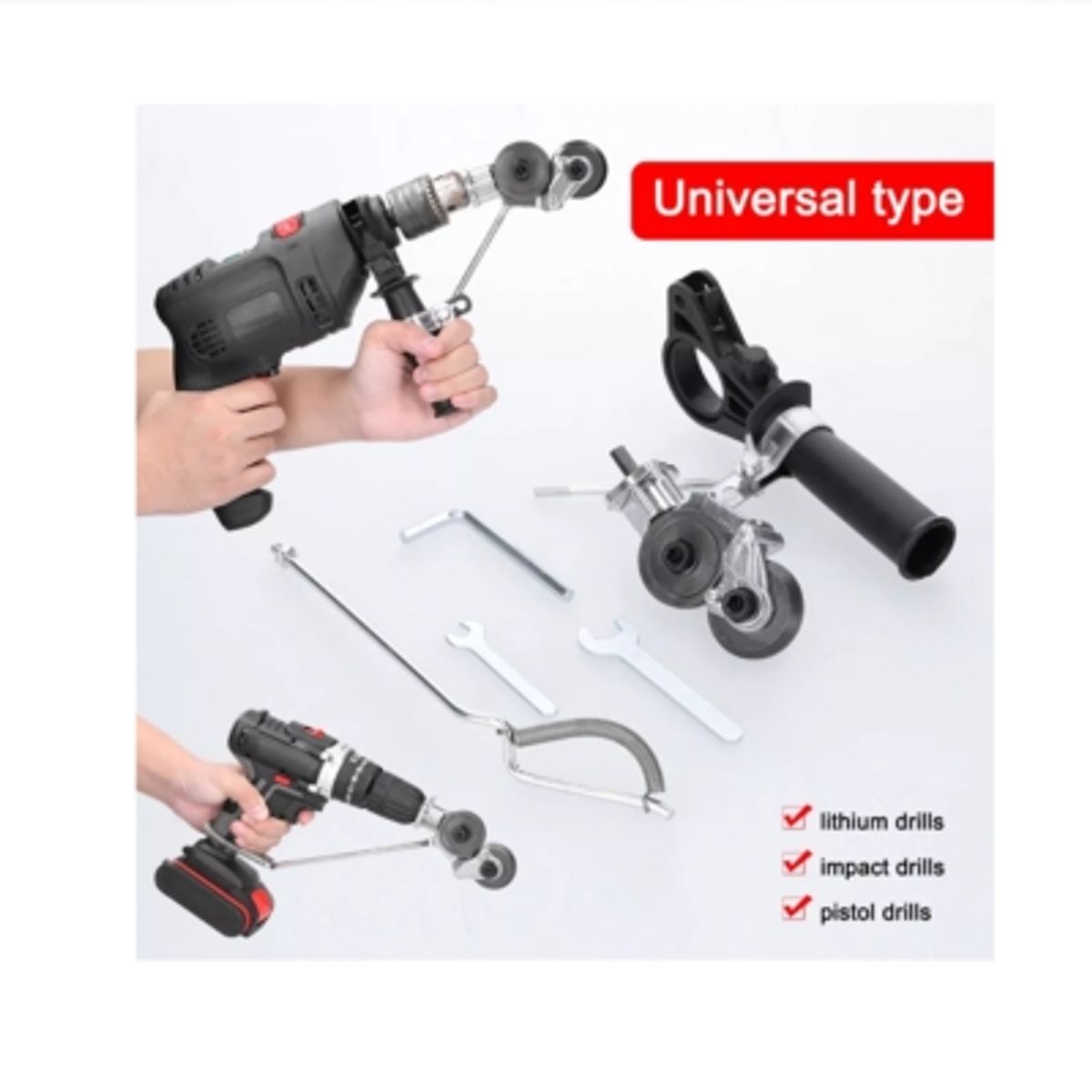 GENERICO - Adaptador Corta Latas De Taladro Eléctrico Cortachapa