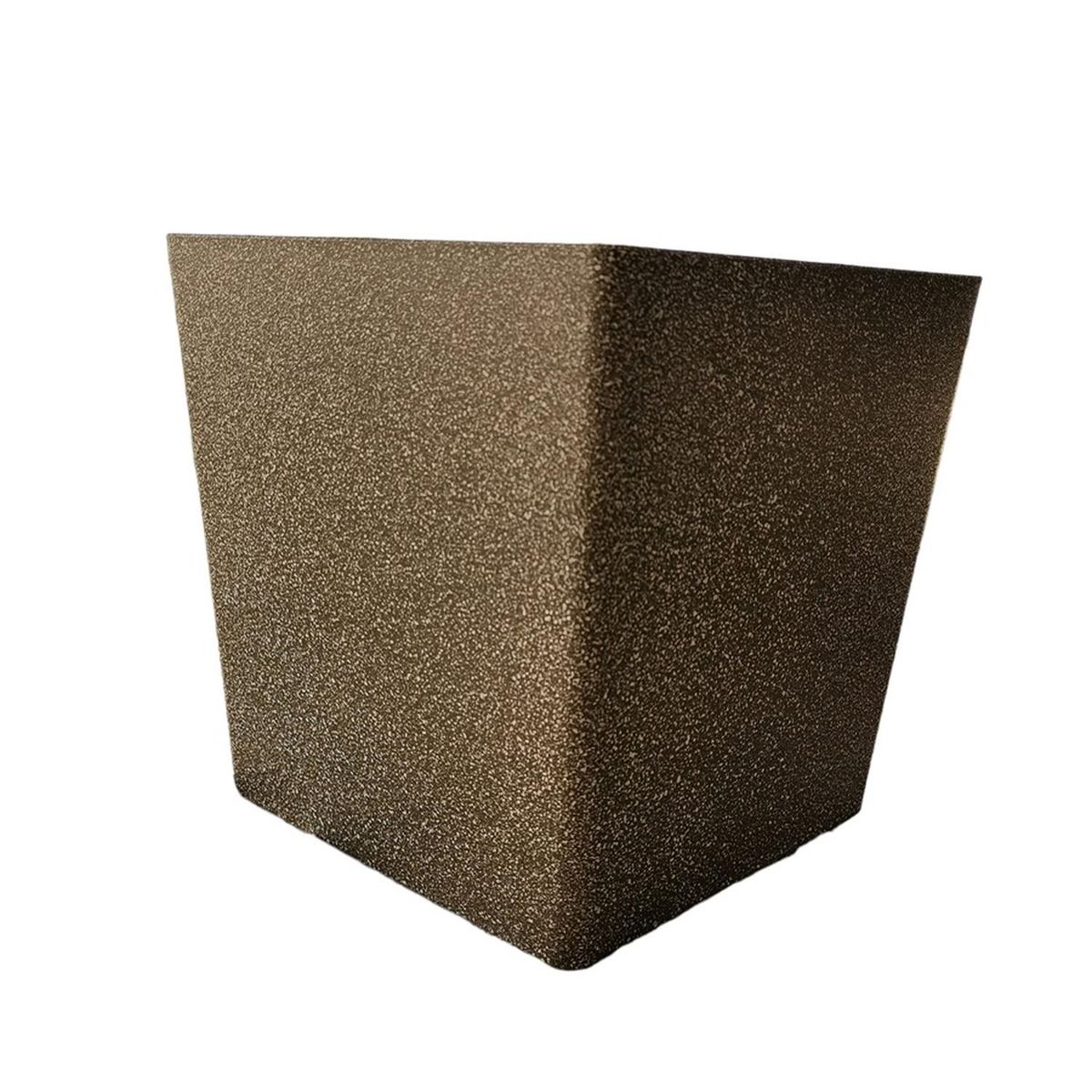 MOBII - Macetero Plástico Cuadrado Color Cobre.