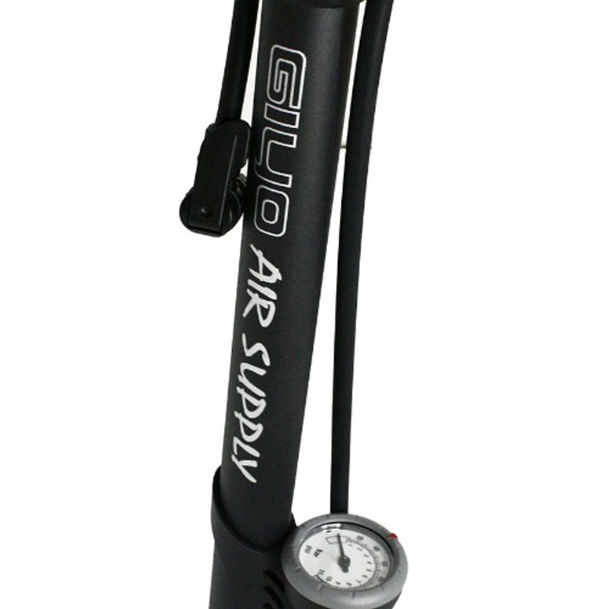 GIYO - Bombín De Piso Pie Válvula Presta/auto Max 160 Psi Manómetro