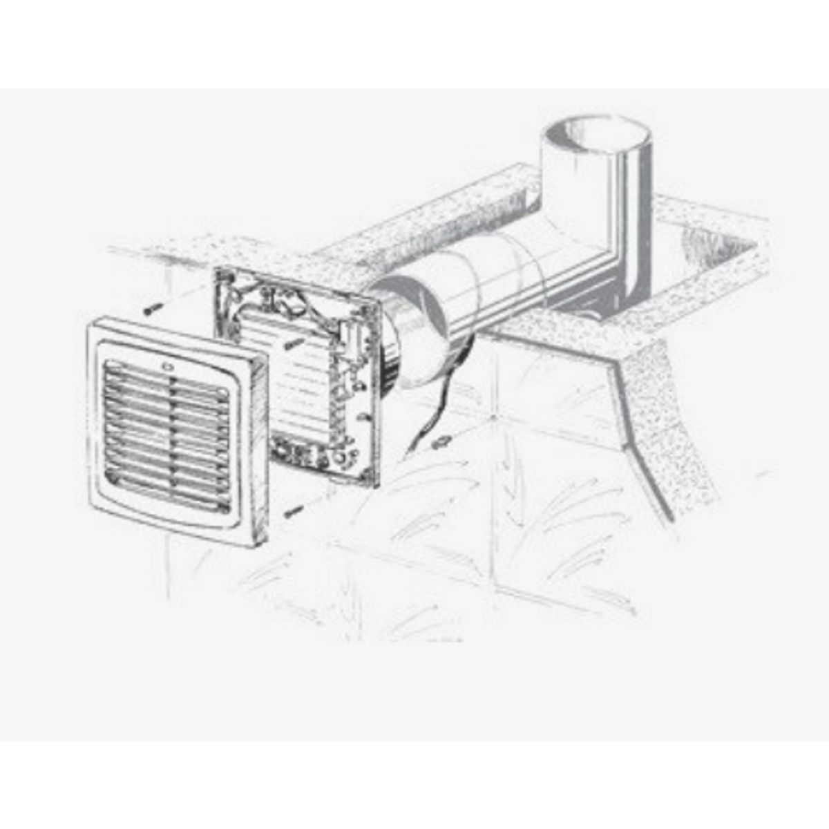 BLAUBERG - Extractor de aire 4'' AUTO 100 T persiana antirretorno automática y temporizador