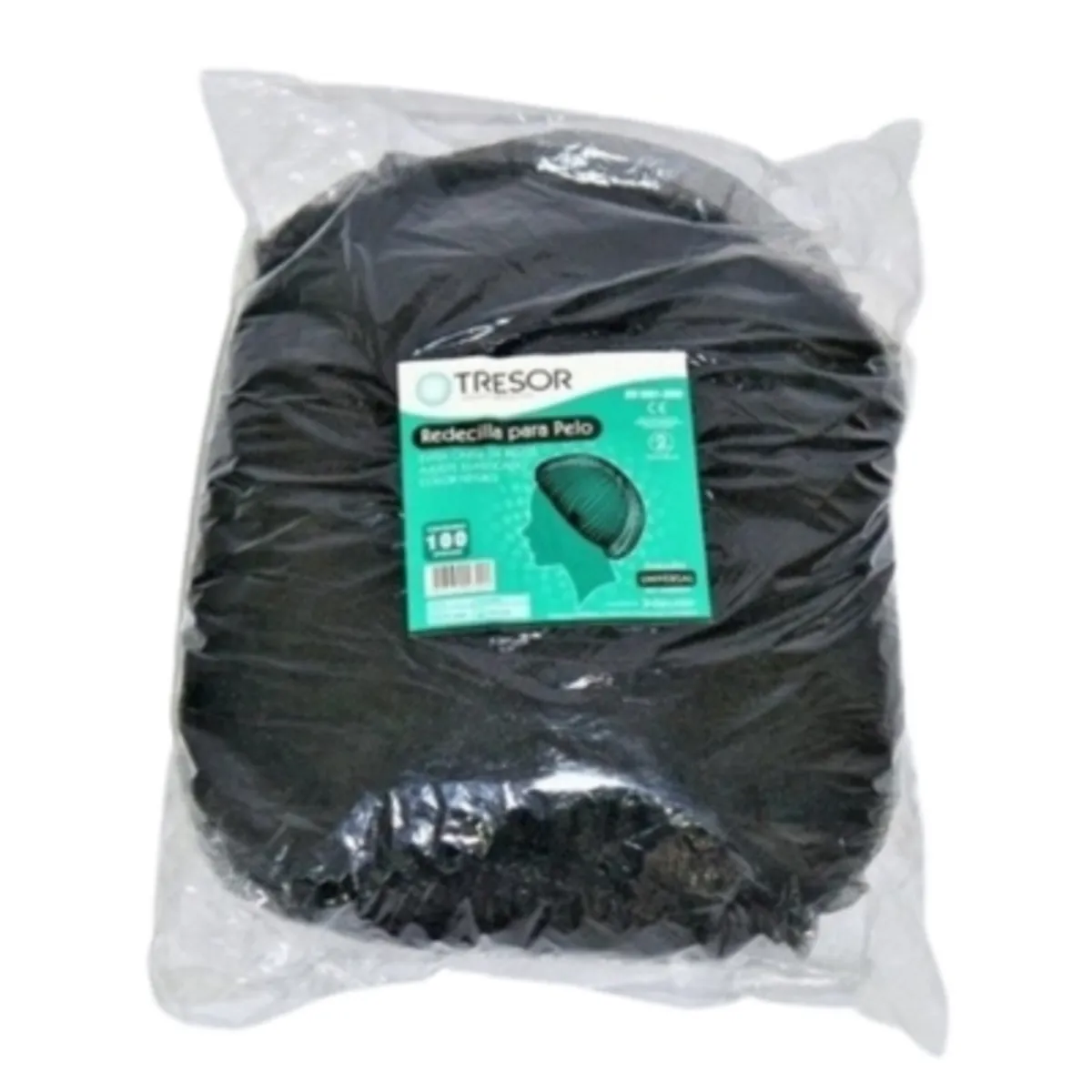 GENERICO - Cofia Redecilla Desechable Color Negro Tresor - 100 Unidades