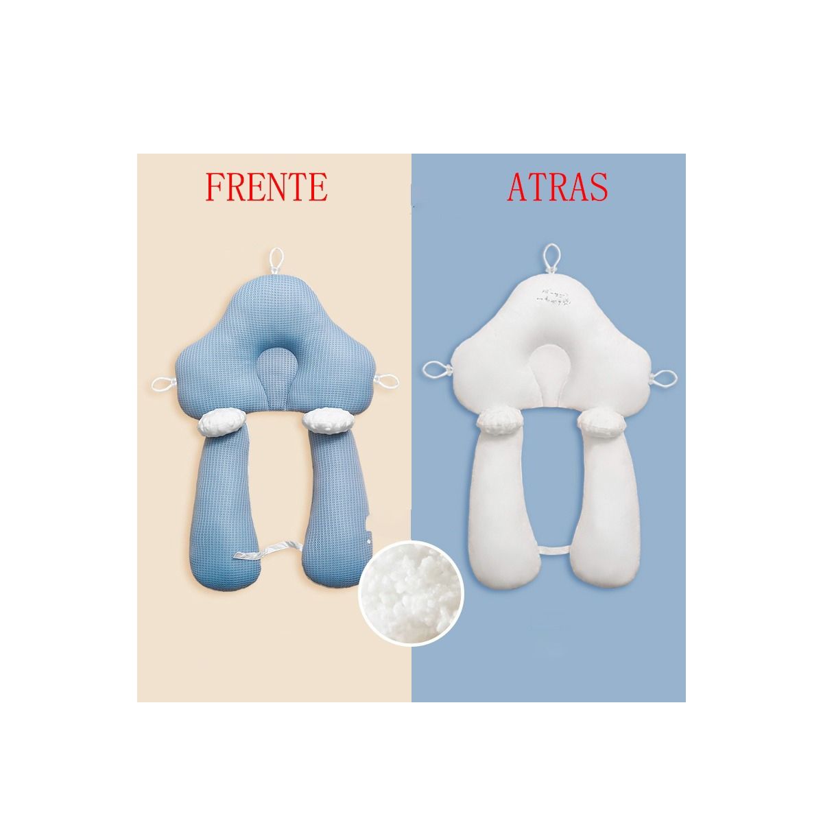 GENERICO - Cama Cojín Nido Colecho De Algodón  Almohada Reforzado AZUL