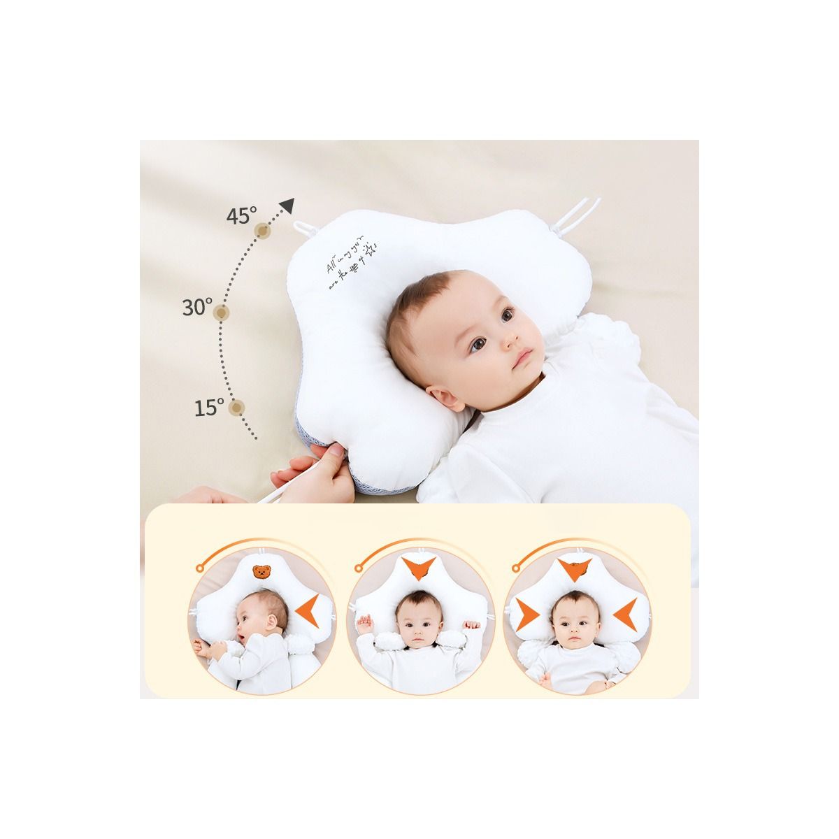 GENERICO - Cama Cojín Nido Colecho De Algodón  Almohada Reforzado AZUL