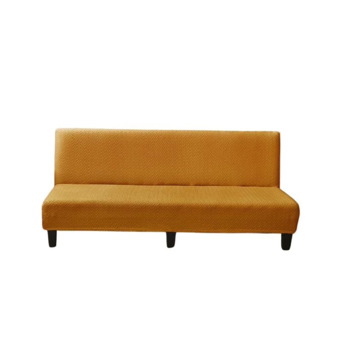 GENERICO - Funda Futones  Elástica Texturizada 2 Cuerpos Color Mostaza