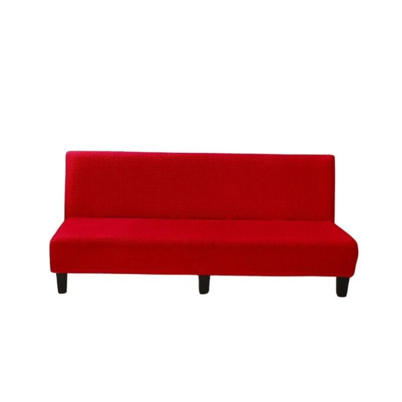 GENERICO - Funda Futones  Elástica Texturizada 2 Cuerpos Color Rojo