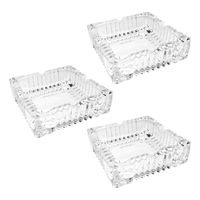 Set 3 Ceniceros Cristal Tallado 14x3 CM