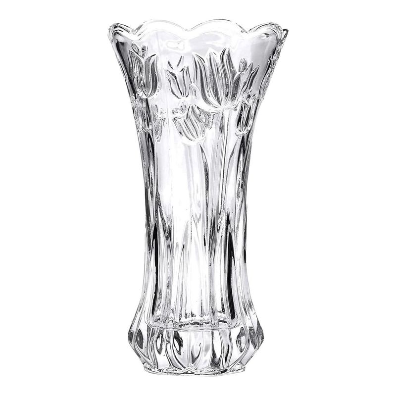 IMPORTCLICK - Florero Jarrón Vidrio Graz 30X14 CM - Blanco