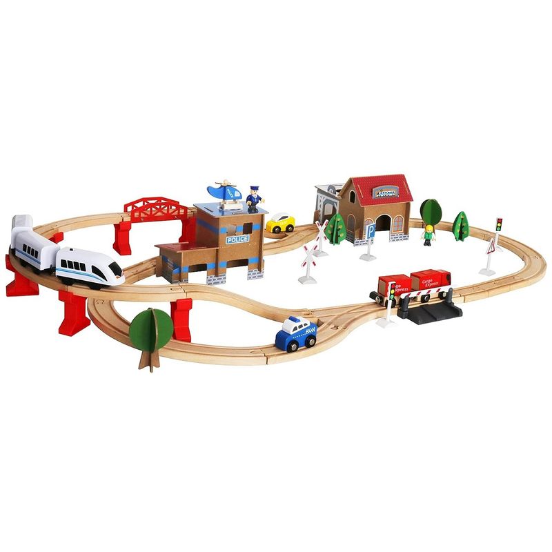 KANGGU - SET PISTA TRENES CON BATERÍA