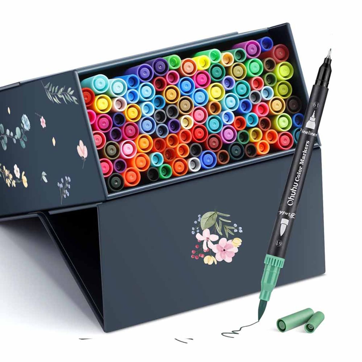 OHUHU - Ohuhu Maui 100 Marcadores A Base De Agua, Pincel Y Fineliner