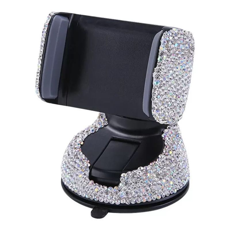 GENERICO - Soporte telefono imitacion diamante con ventosa para tablero