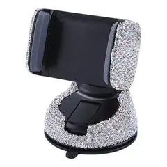 GENERICO - Soporte telefono imitacion diamante con ventosa para tablero