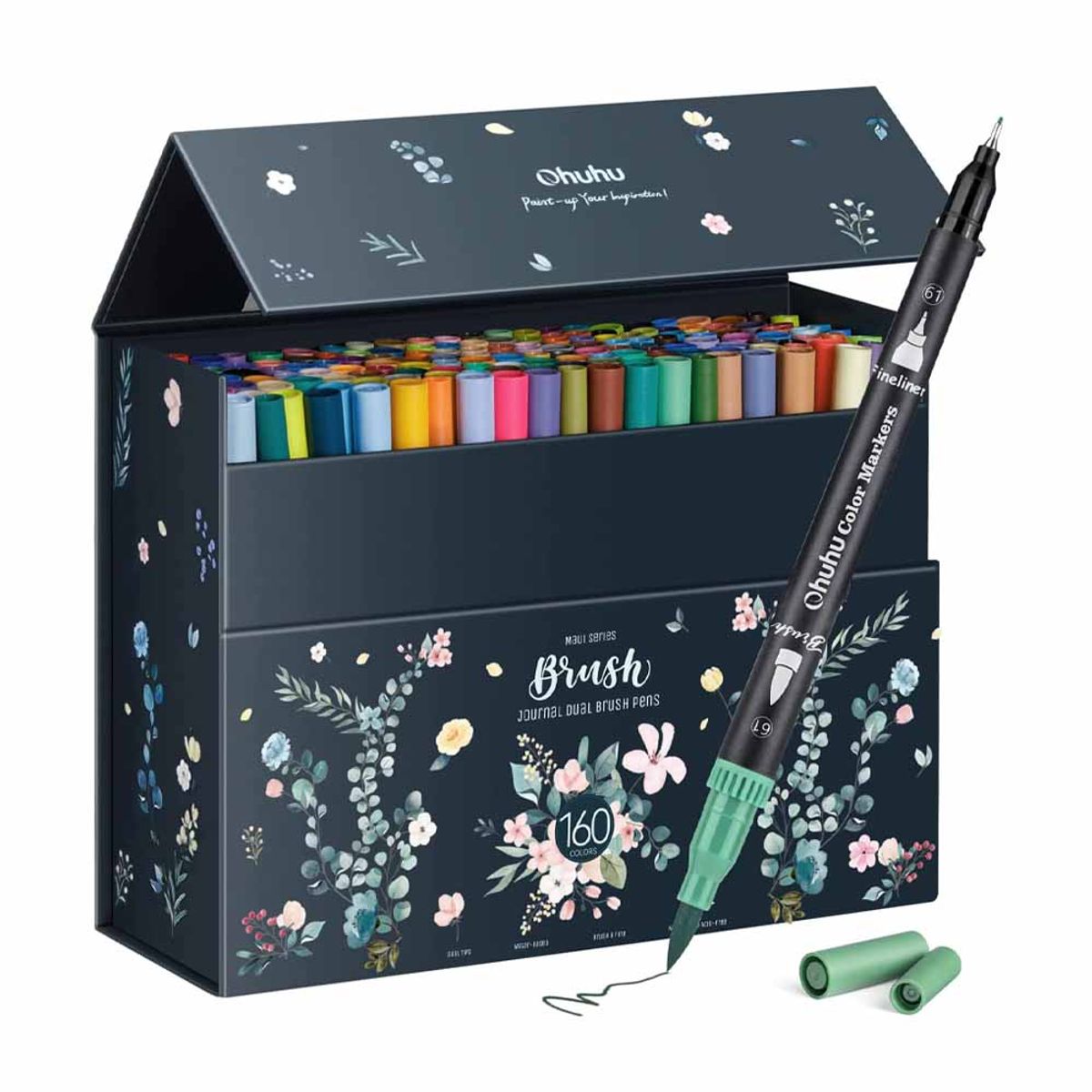 OHUHU - Ohuhu Maui 160 Marcadores A Base De Agua, Pincel Y Fineliner