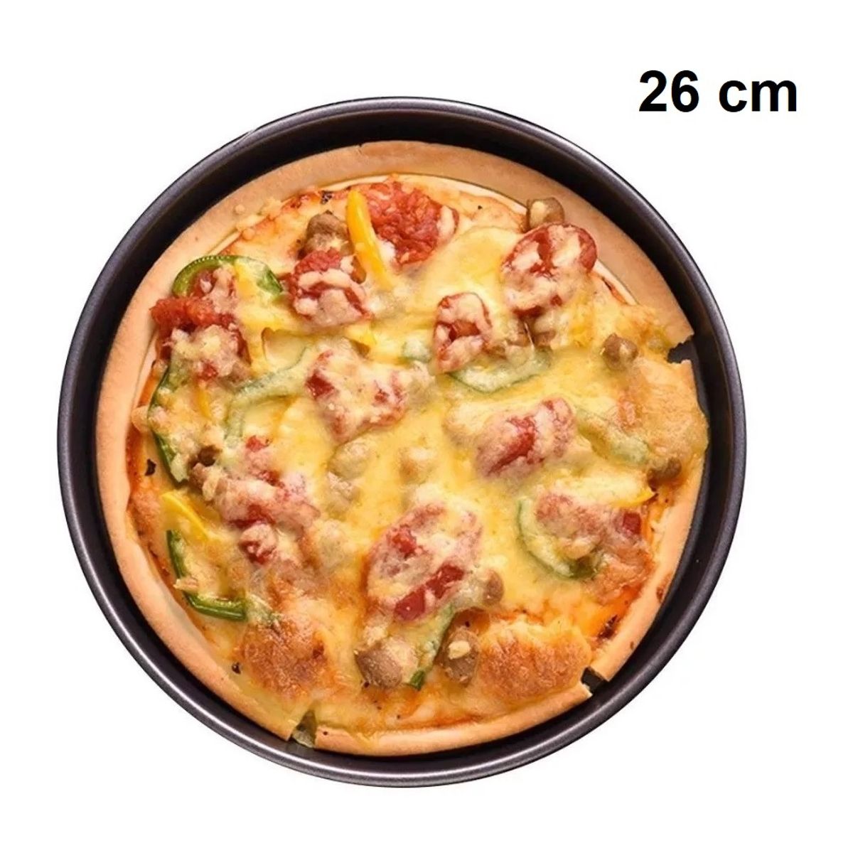 GENERICO - Pack X2 Molde De Pizza Antiadherente Molde Redondo Para Pizza 26cm