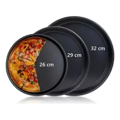 GENERICO - Pack X3 Molde De Pizza Molde Redondo Para Pizza 26cm 29cm 32cm