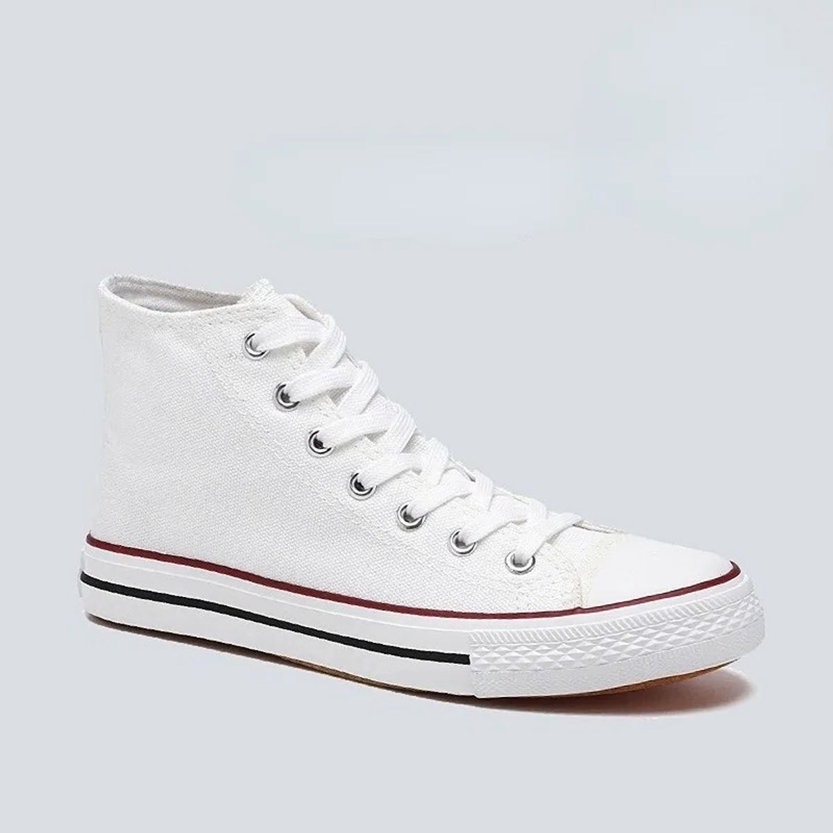 ZAPATOS Y ZAPATILLAS - Zapatilla Hombre Urbana De lona Casual Caña Alta Blanca-7253