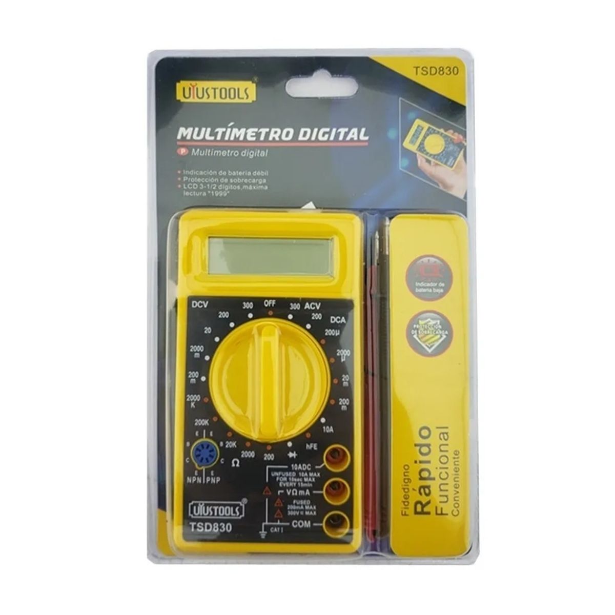 UYUSTOOL - Multimetro Multitester Digital Uyustools