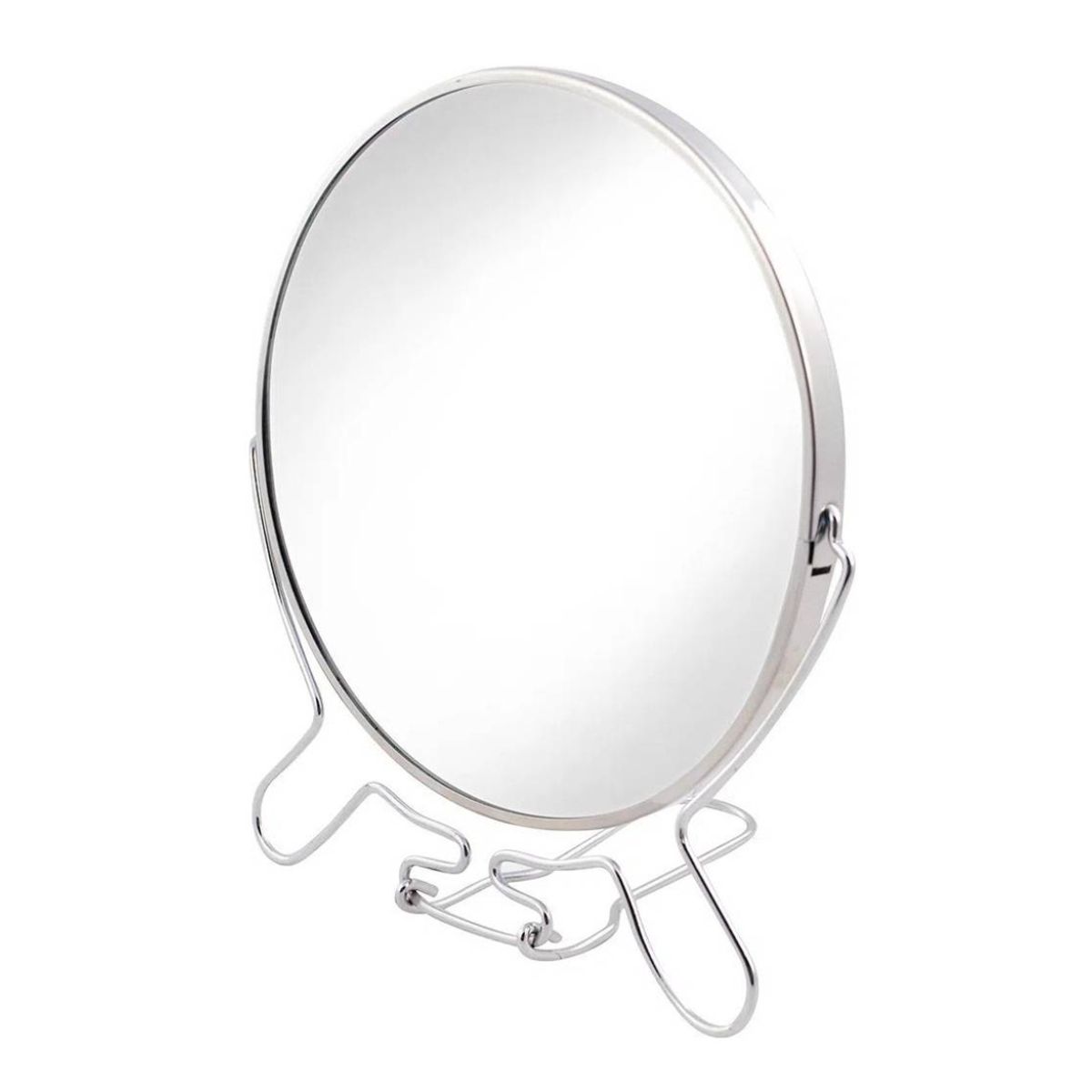 OEM - Espejo Redondo Metálico Con Base 8 Pulgadas