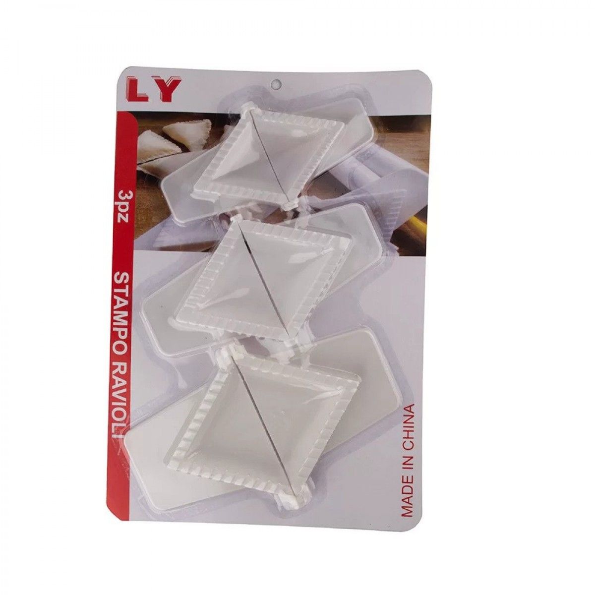 GENERICO - Set 3 Moldes Prensa Empanadas Ravioli Triangular