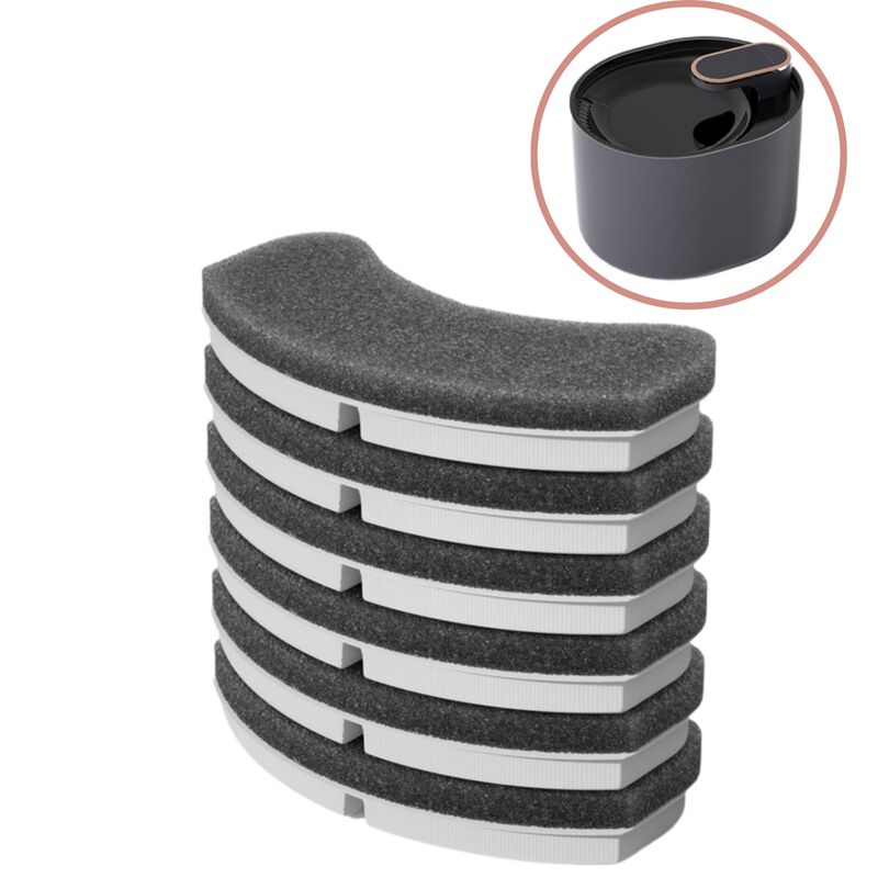 SANTU HOME & DECO - Pack de 6 Filtros Para Bebedero Eléctrico Mascotas