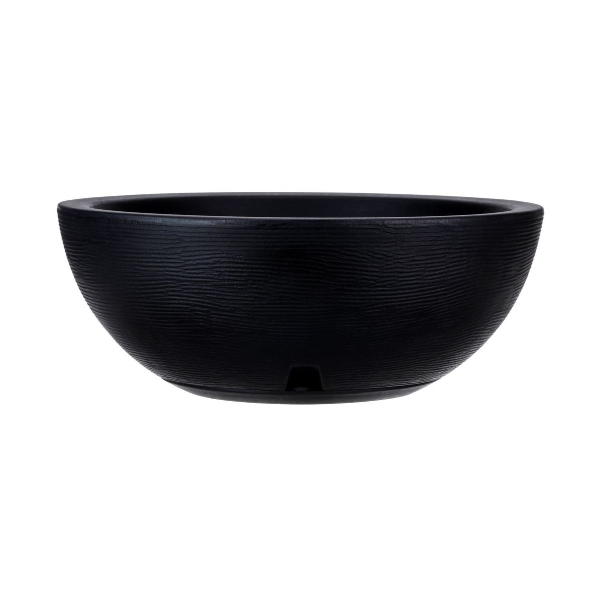 FLORIDIS - MACETERO FLORIDIS NEGRO BOWL 19CM ALTO CON PLATO.