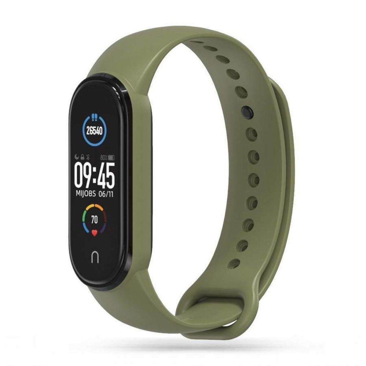 GENERICO - Correa De Silicona Colores Para Xiaomi Mi Band 5 Y 6 Verde