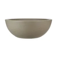 MACETERO BEIGE EFECTO PIEDRA BOWL 19CM ALTO CON PLATO