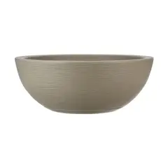 FLORIDIS - MACETERO BEIGE EFECTO PIEDRA BOWL 19CM ALTO CON PLATO