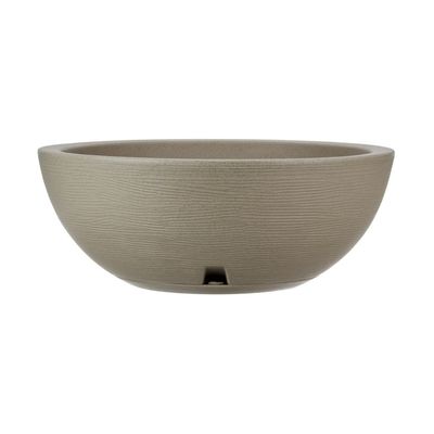 Imagen 2 del producto MACETERO BEIGE EFECTO PIEDRA BOWL 19CM ALTO CON PLATO
